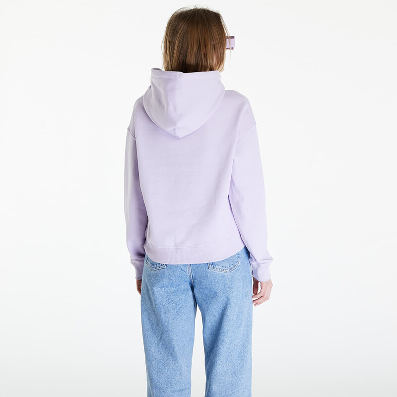 Tommy Hilfiger Dámská mikina Tommy Jeans Boxy Logo Drawcord Hoodie Lavender Flower