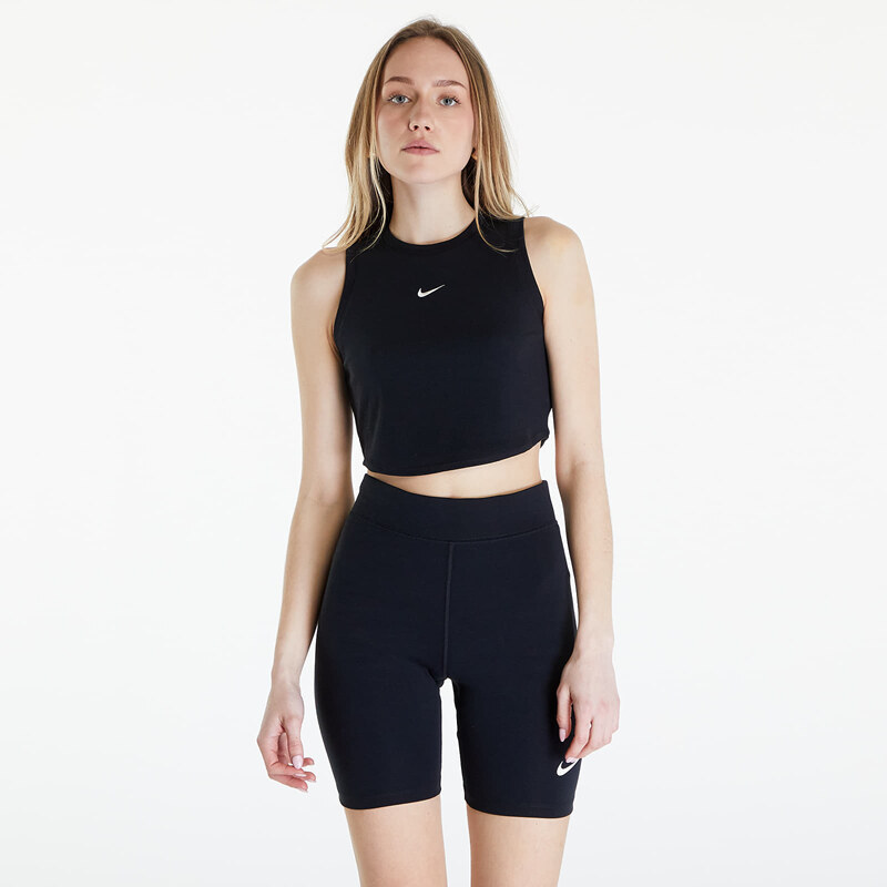 Dámské tílko Nike Sportswear Essentials Women's Ribbed Cropped Tank Black/ Sail