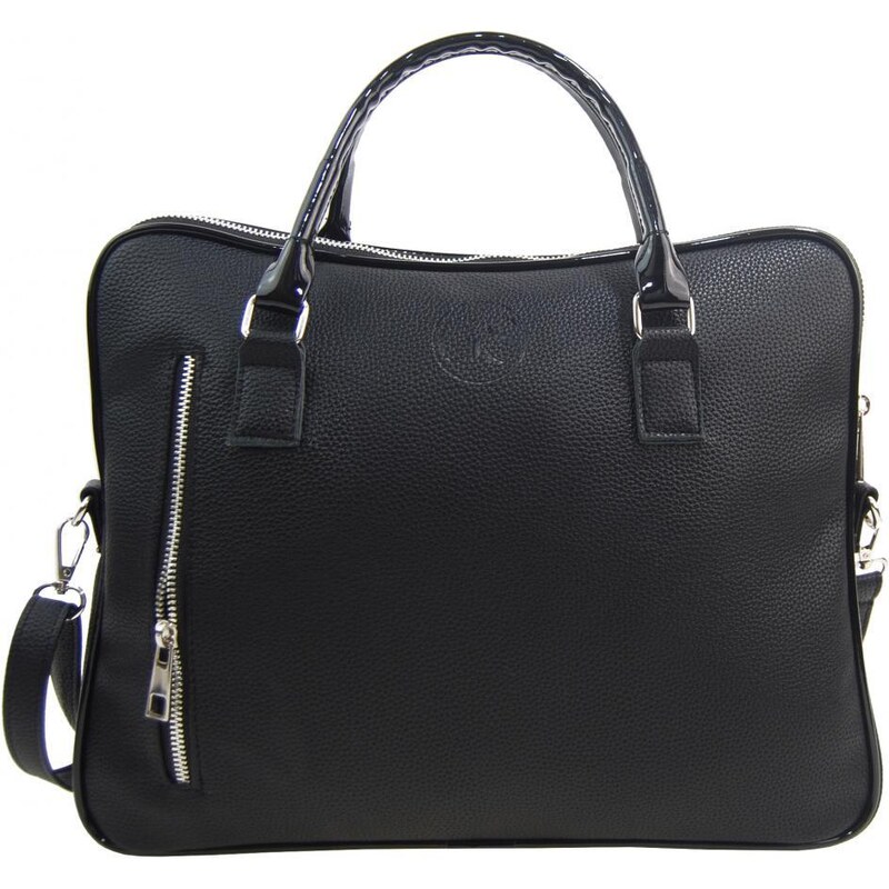 Elegantní černá měkká dámská aktovka GROSSO 90573667