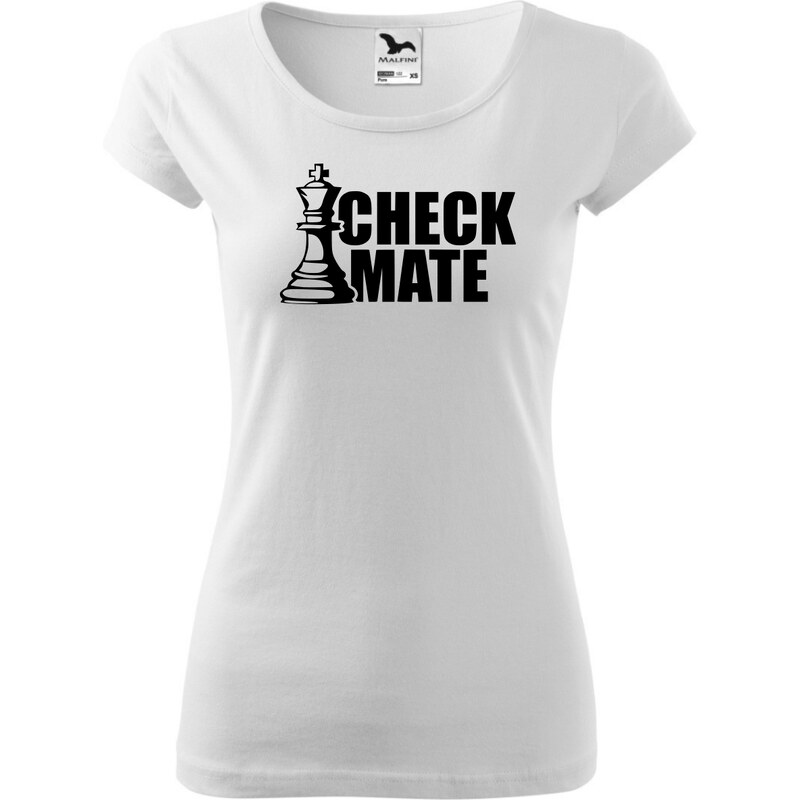 Fenomeno Dámské tričko Check mate - bílé