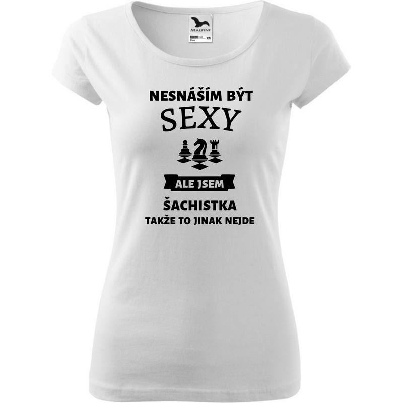 Fenomeno Dámské tričko Sexy šachistka - bílé