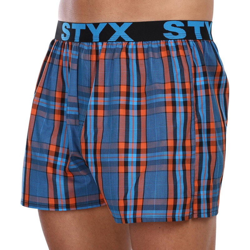 3PACK pánské trenky Styx sportovní guma vícebarevné (3B100710)