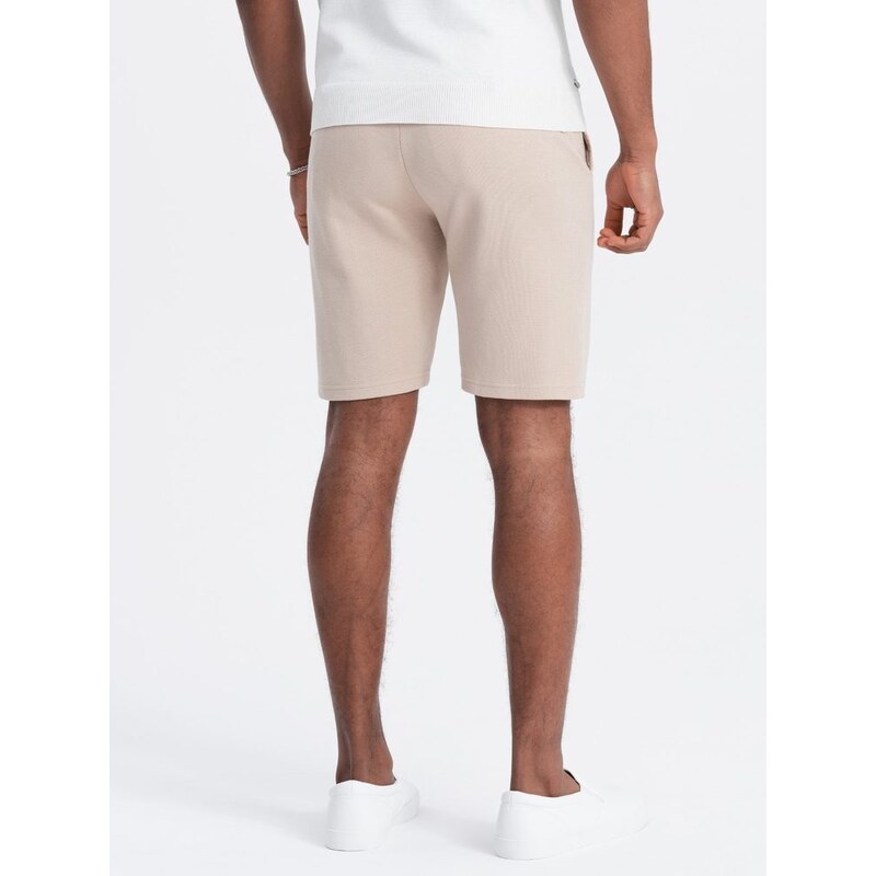 Ombre Clothing Béžové chinos kraťasy V2 SRCS-0128