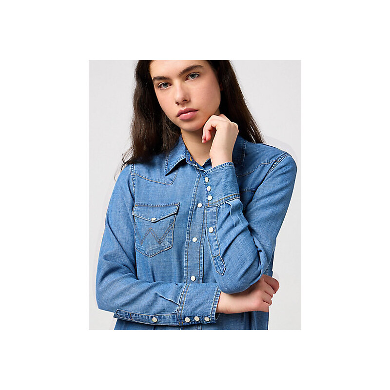 Wrangler dámská odlehčená džínová košile 112351915