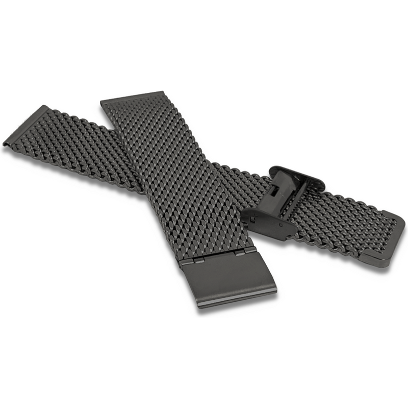 LAVVU Černý kovový tah MESH Band Gun - 22 LPSNB22