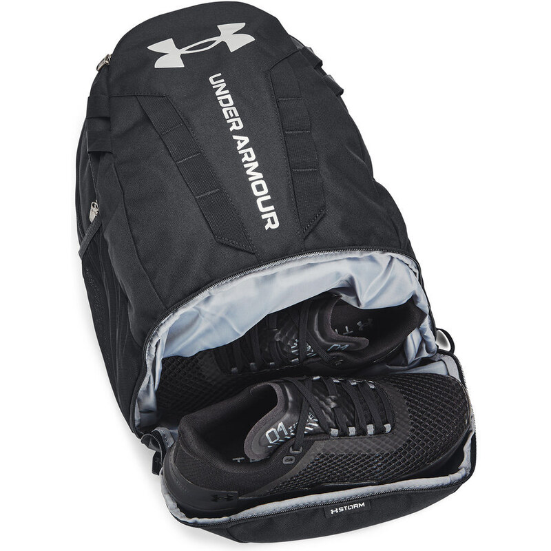 Under Armour Hustle 5.0 Backpack | Black/Black/Silver