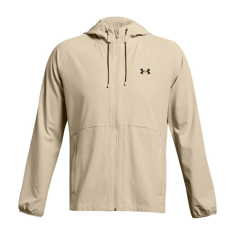 Under Armour Stretch Woven Windbreaker | Khaki Base/Black