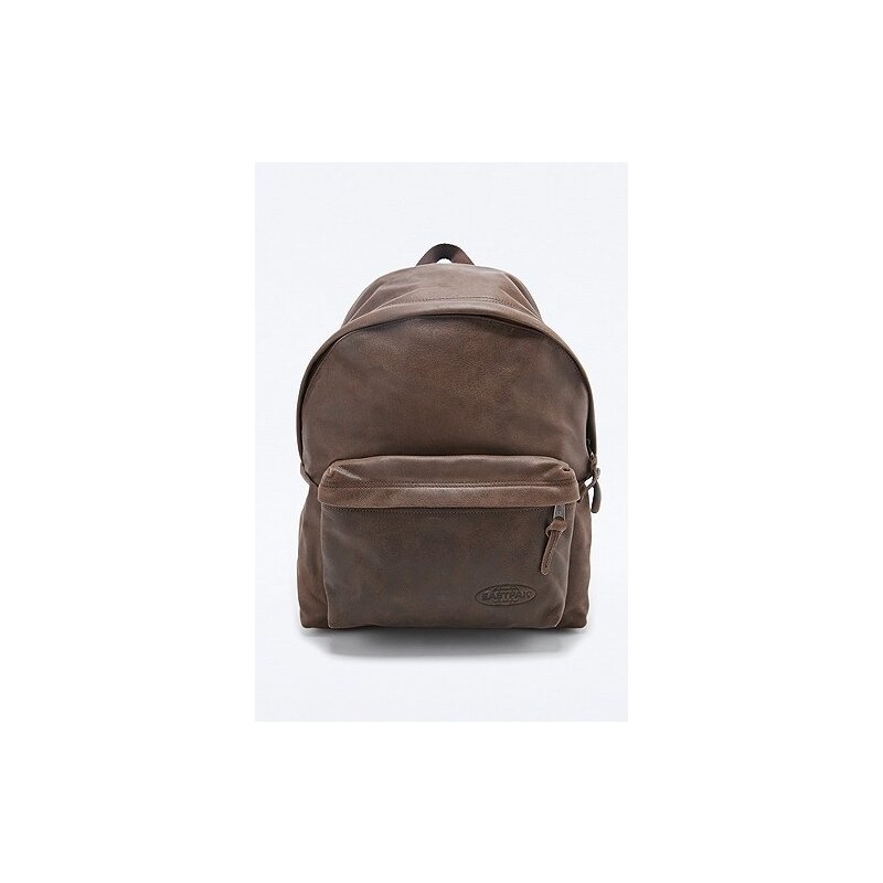 Eastpak Pak'R Padded Leather Backpack in Chocolate