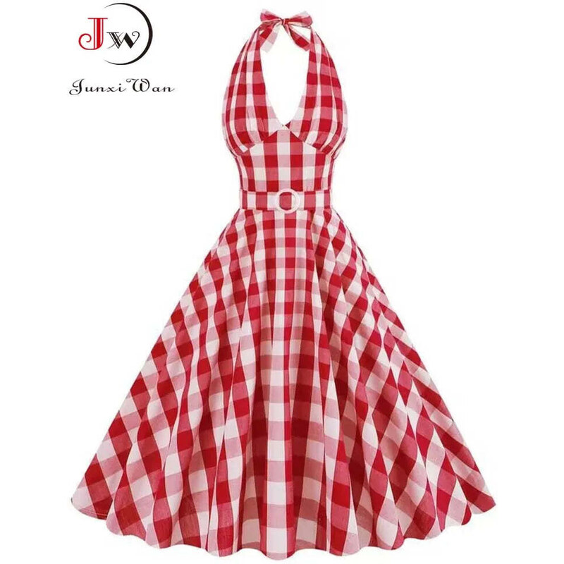 JwC Fashion Áčkové pin-up retro šaty s potiskem JW906