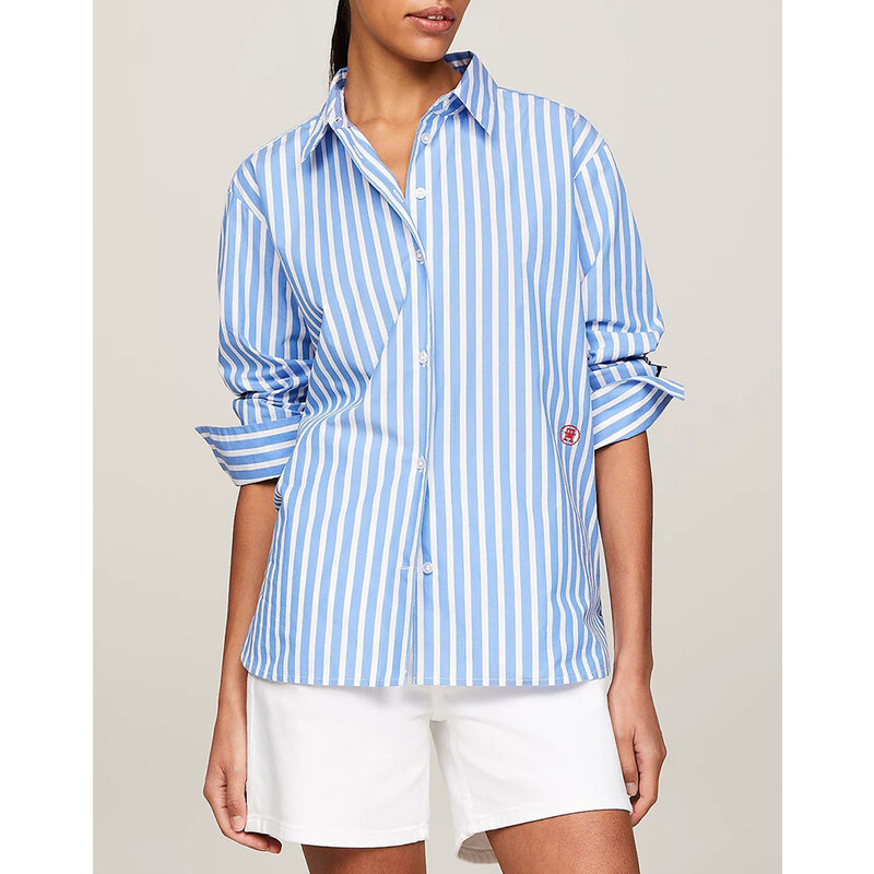 TOMMY HILFIGER SMD STRIPE EASY FIT LS SHIRT