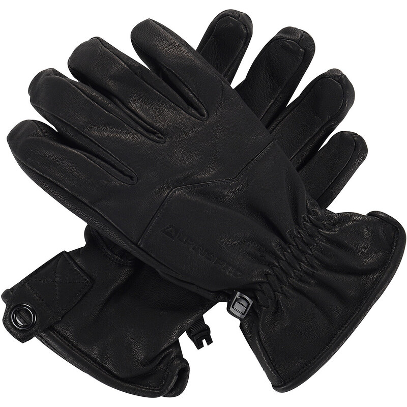 Lyžařské rukavice Alpine Pro UWEQE - 100% kůže - černá