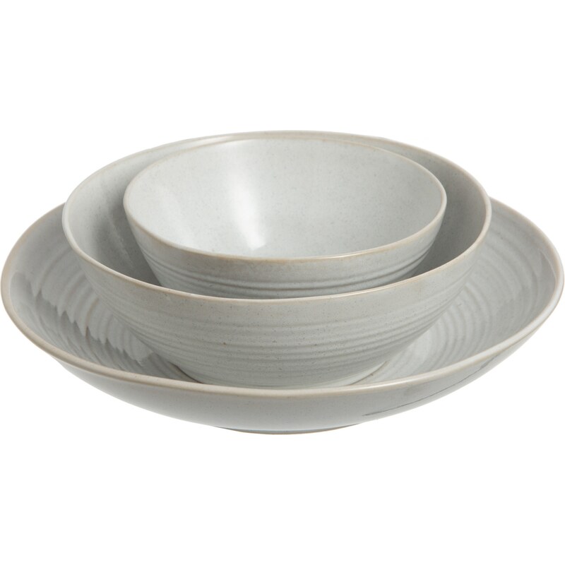 Bílý keramický talíř J-line Neil 25 cm