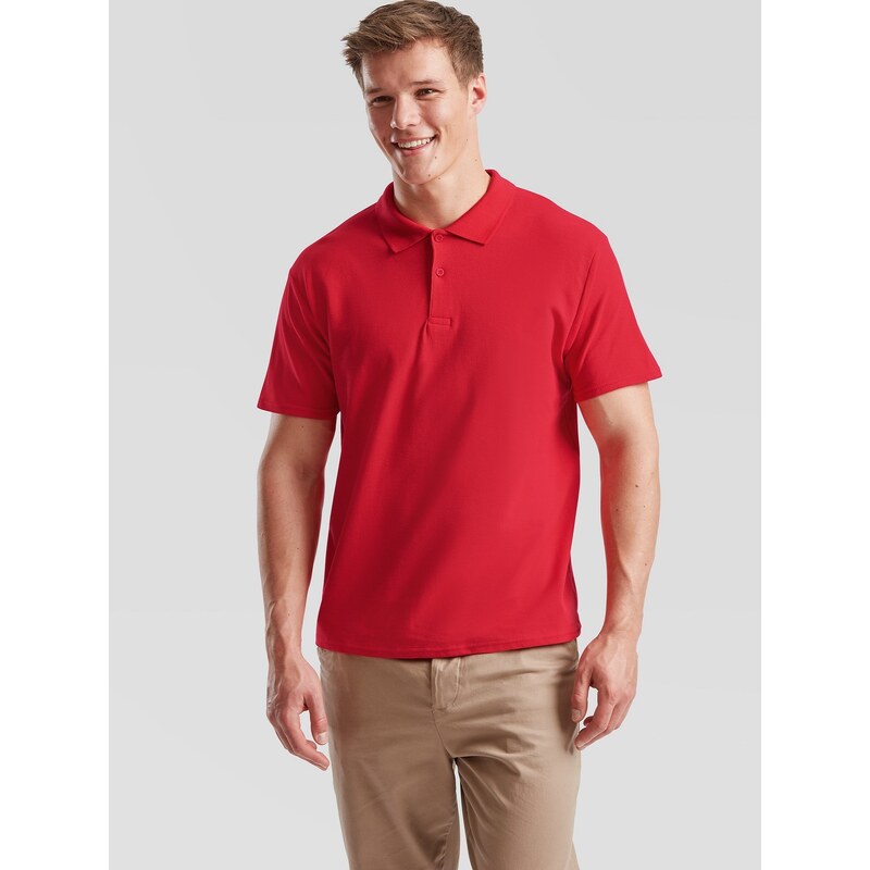 Fruit of the Loom Pánské červené polo tričko Original Polo Friut