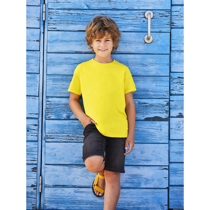 Yellow T-shirt for Children Original Fruit of the Loom