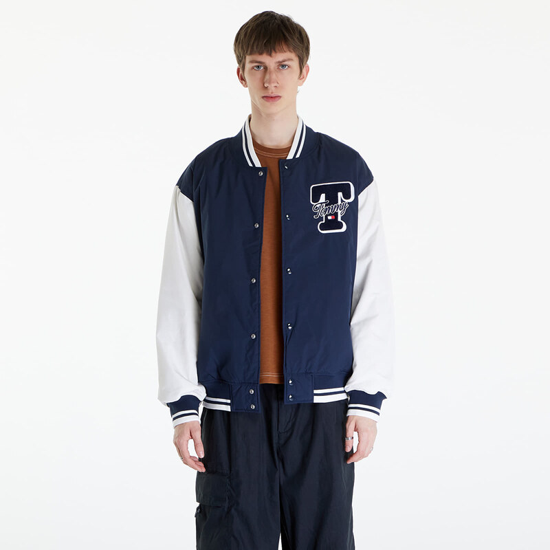 Tommy Hilfiger Pánská bunda Tommy Jeans Colorblock Varsity Jacket Blue