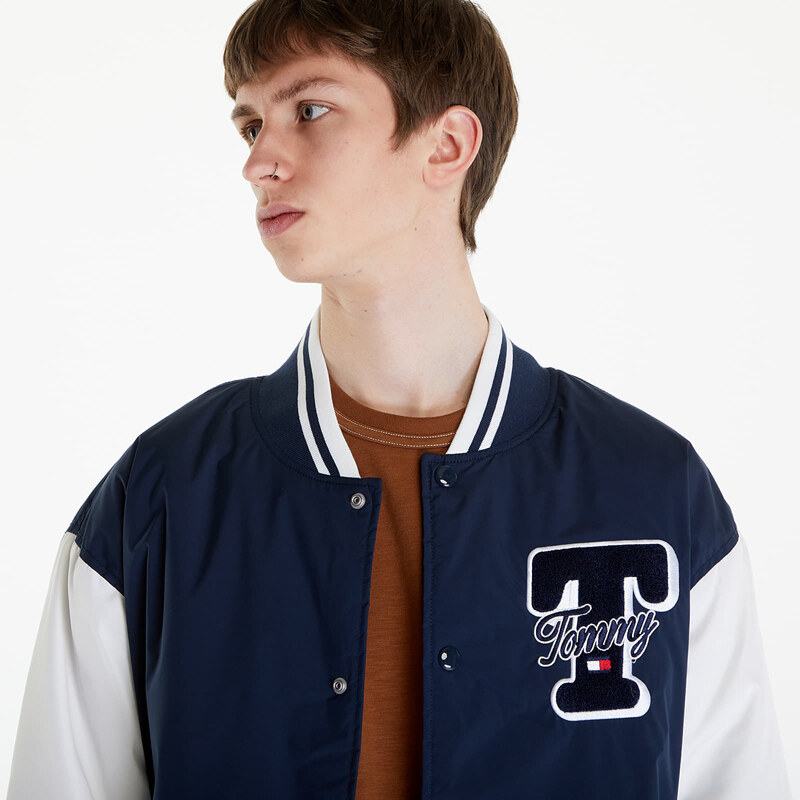 Tommy Hilfiger Pánská bunda Tommy Jeans Colorblock Varsity Jacket Blue