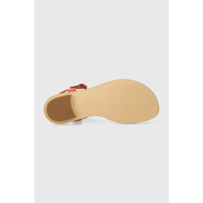 Kožené sandály MICHAEL Michael Kors Mallory dámské, červená barva, 40S1MAFA2L