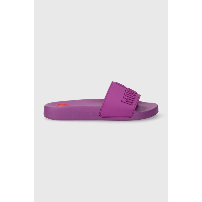 Pantofle Love Moschino dámské, fialová barva, JA28052G0II15652