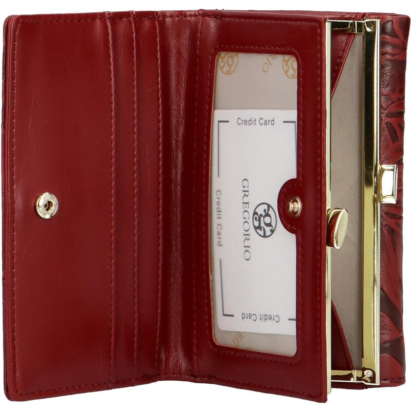 Dámská kožená peněženka červená - Gregorio Christell červená
