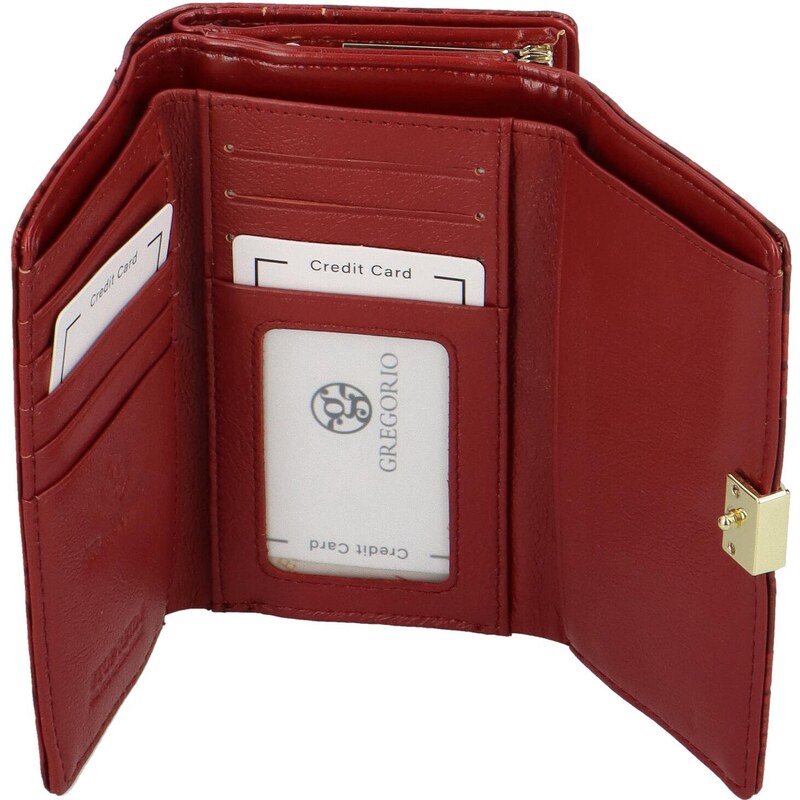 Dámská kožená peněženka červená - Gregorio Christell červená