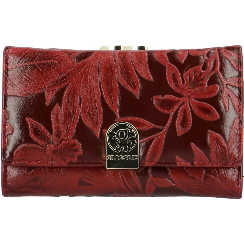 Módní dámská kožená peněženka Gregorio Pamella, červená