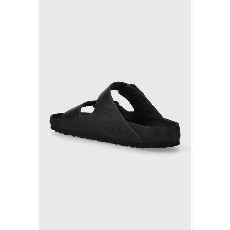 Kožené pantofle Birkenstock Arizona dámské, černá barva, 1026843