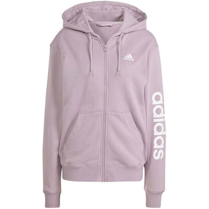 Mikina adidas Essentials Linear Full-Zip French Terry Hoodie W IS2073