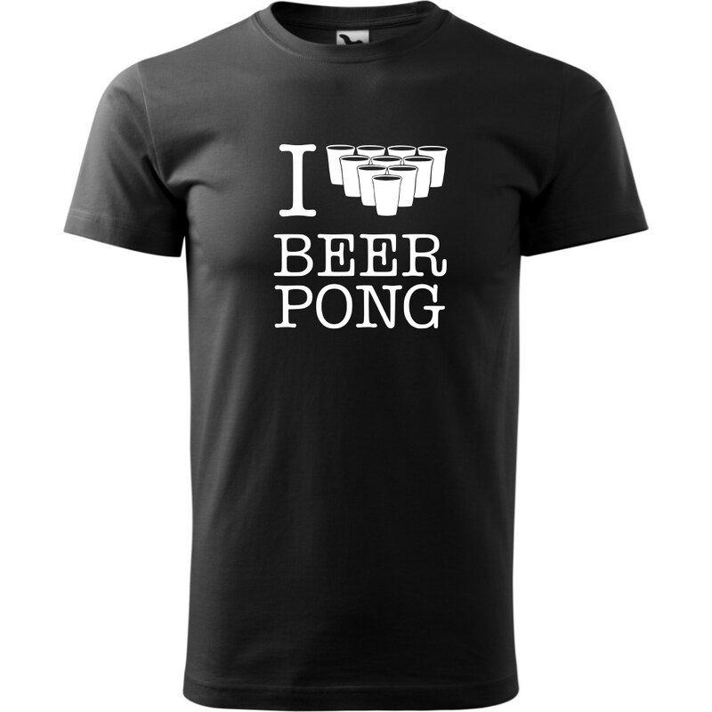 Fenomeno Pánské tričko - I love beerpong - černé
