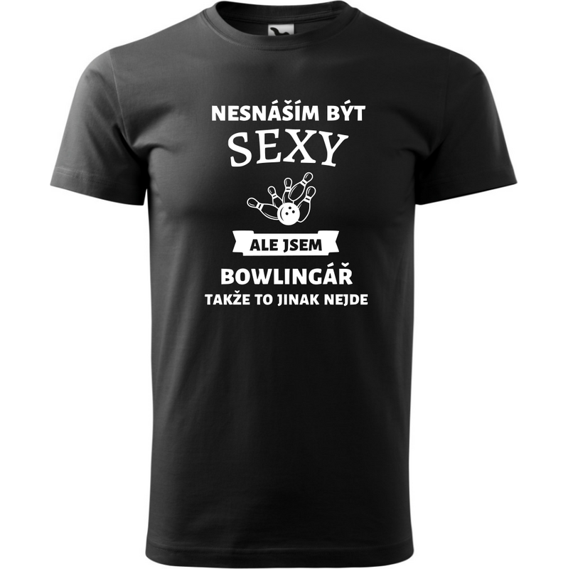Fenomeno Pánské tričko - Sexy bowlingář - černé