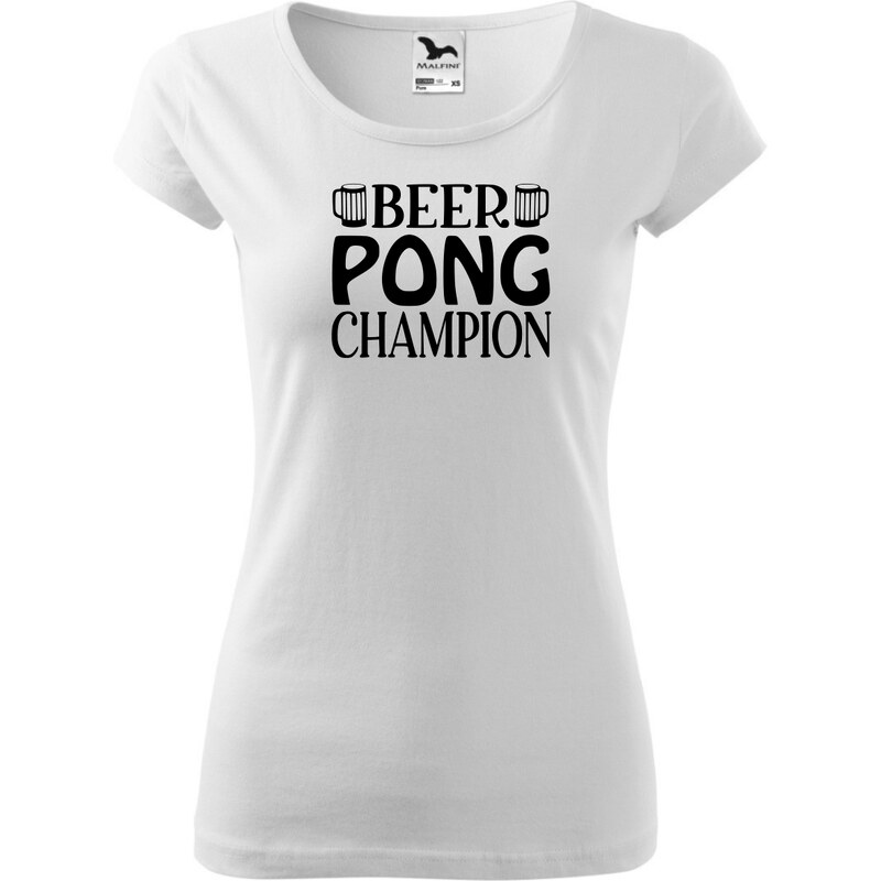 Fenomeno Dámské tričko Beerpong champion - bílé