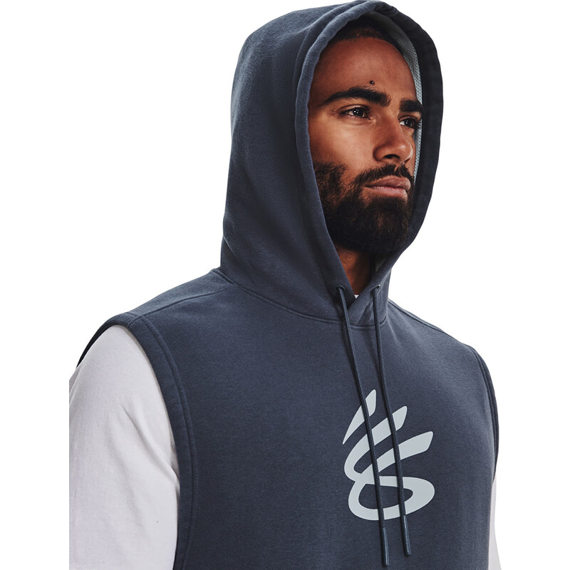 Pánská mikina Under Armour Curry Fleece Slvls Hoodie Gray