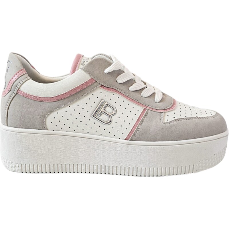 Tenisky Laura Biagiotti Nubuk Grey Pink