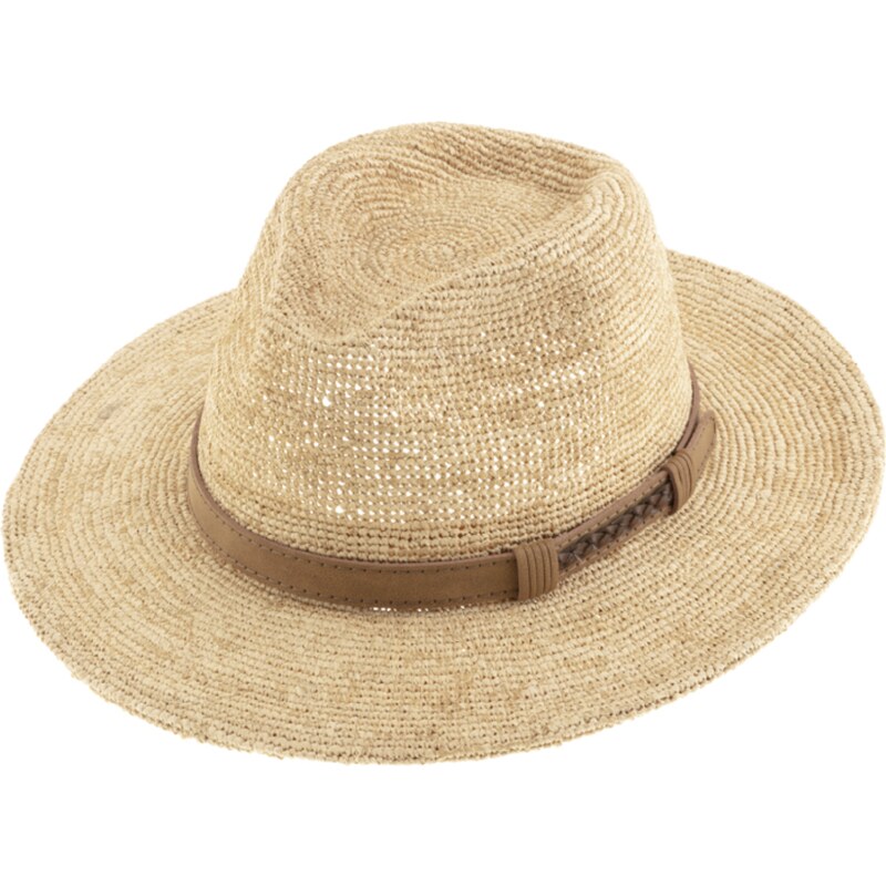 Fiebig Fedora Raffia - slaměný béžový klobouk - Bestseller