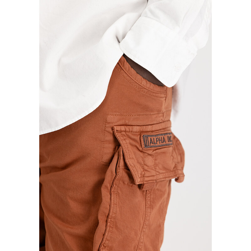 Šortky Alpha Industries Crew Short oříškově hnědá
