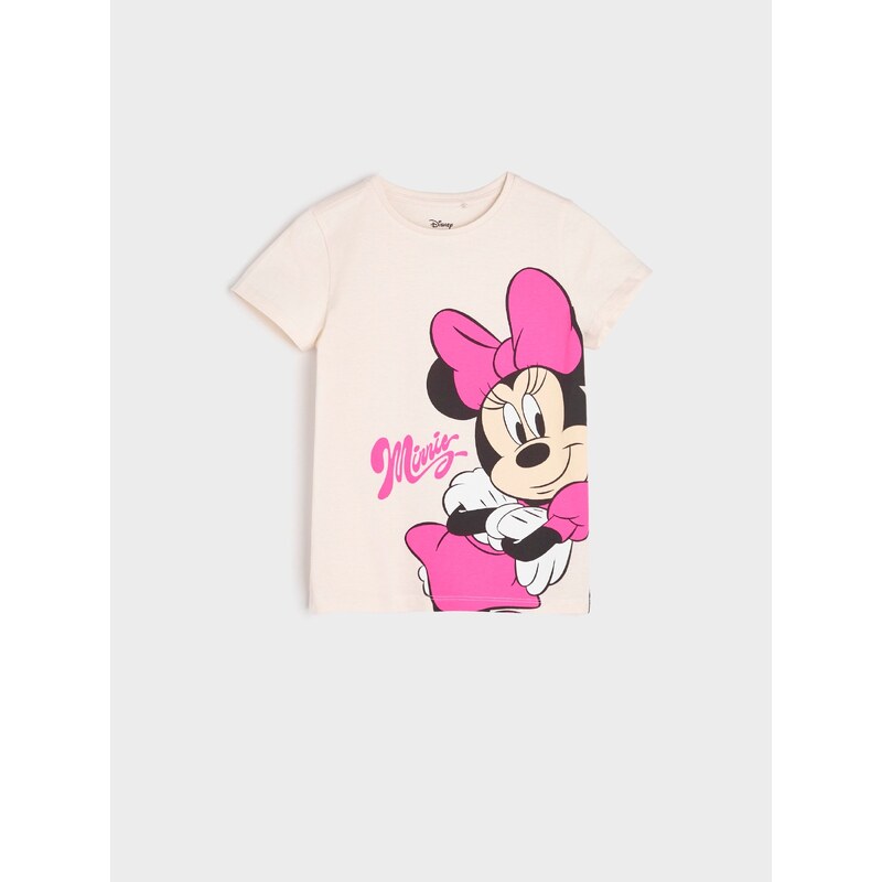 Sinsay - Tričko Minnie Mouse - krémová