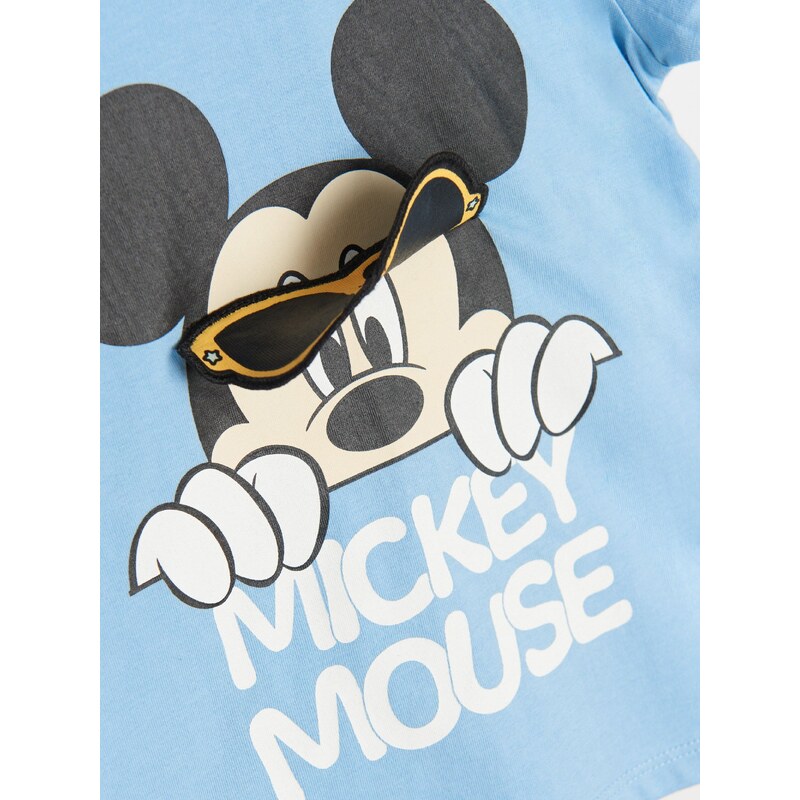 Sinsay - Souprava trička a kraťas Mickey Mouse - světle modrá