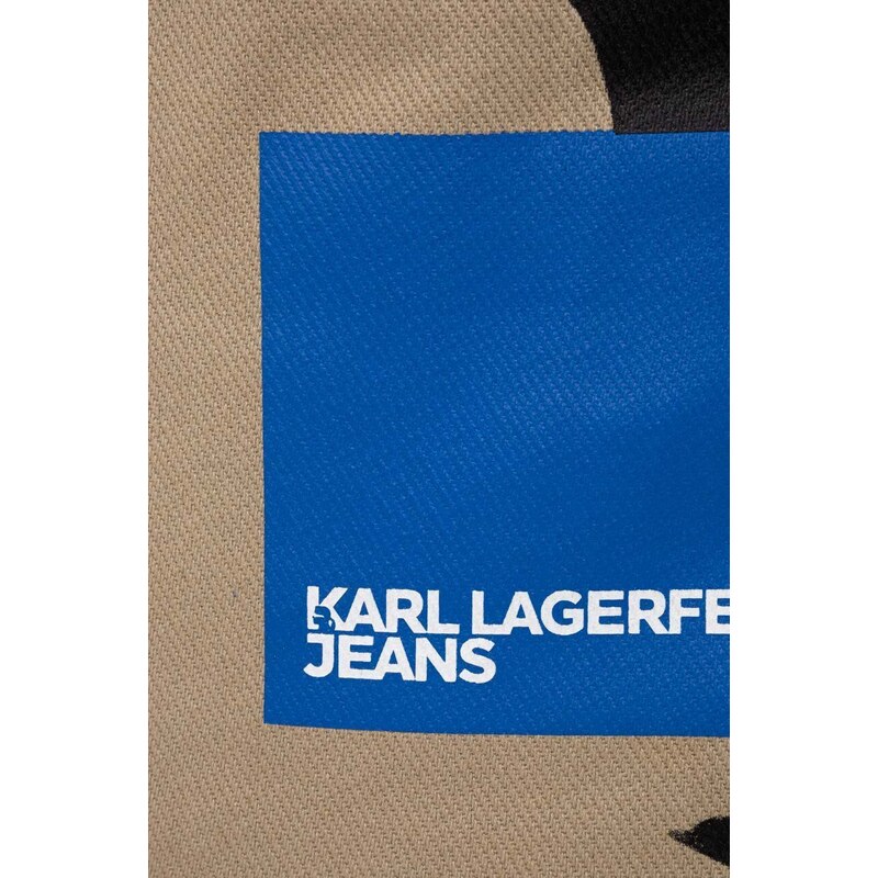 Taška Karl Lagerfeld Jeans béžová barva