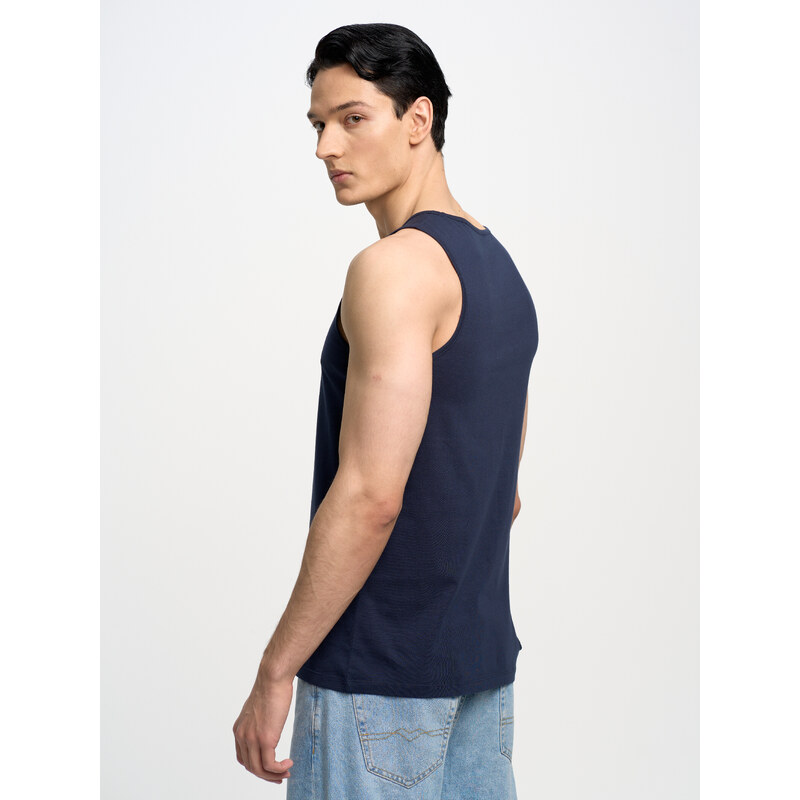 Big Star Man's Singlet T-shirt 152339 Blue 403