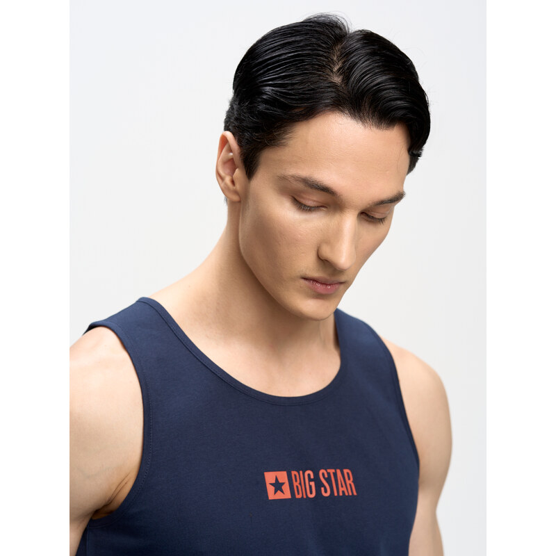 Big Star Man's Singlet T-shirt 152339 Blue 403