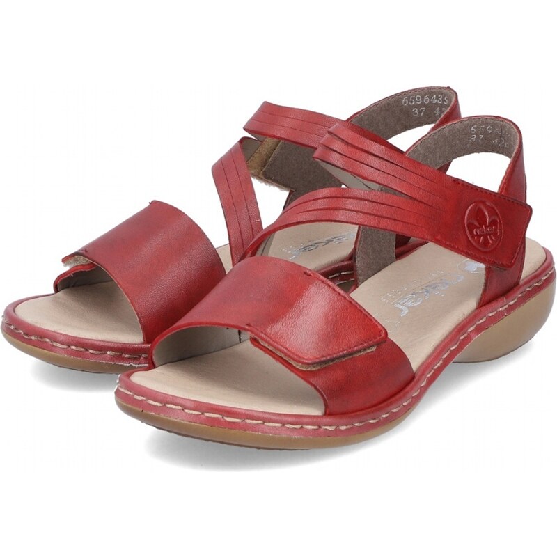 Dámské sandály RIEKER 65964-35 červená