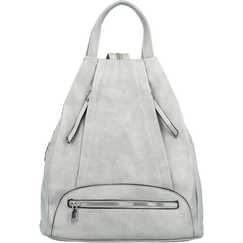 INT COMPANY Trendy dámský koženkový batůžek Coleta, šedý