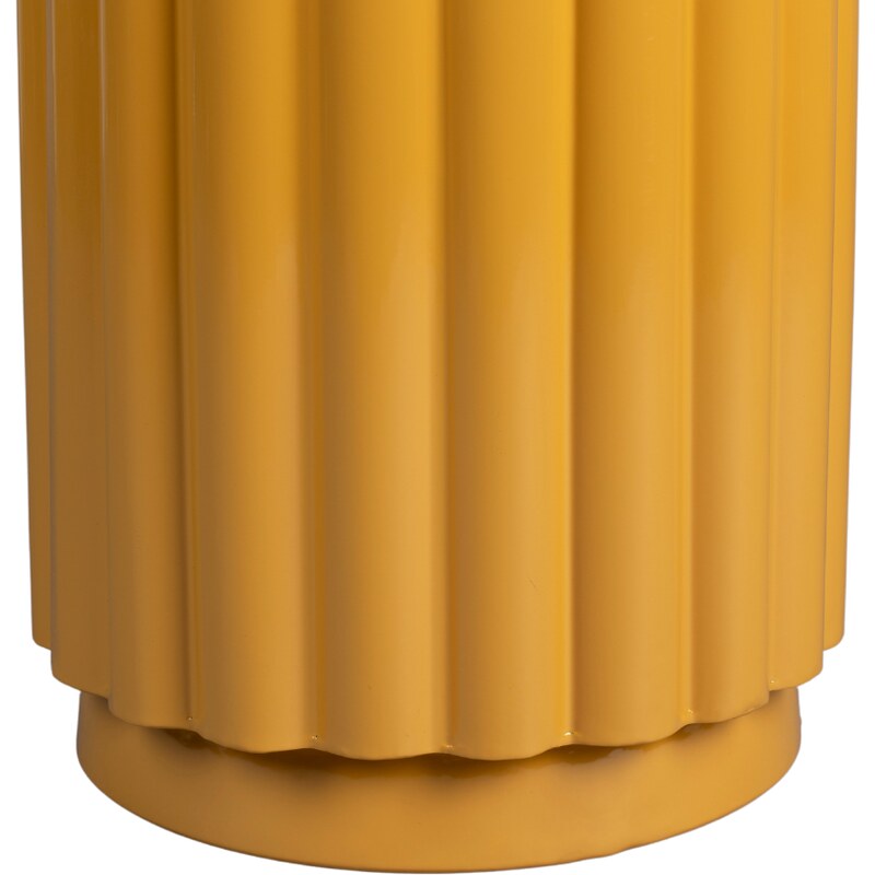 Žlutý kovový odkládací stolek DUTCHBONE CAMILA 32 cm