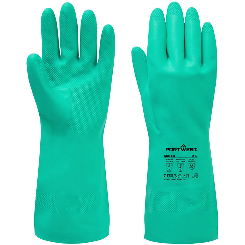 PortWest AB810 - Nitrosafe Essential rukavice (12ks) zelená -