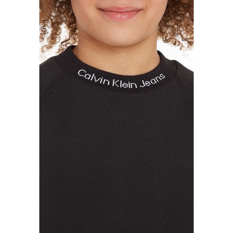 Košilka Calvin Klein Jeans černá barva, hladká