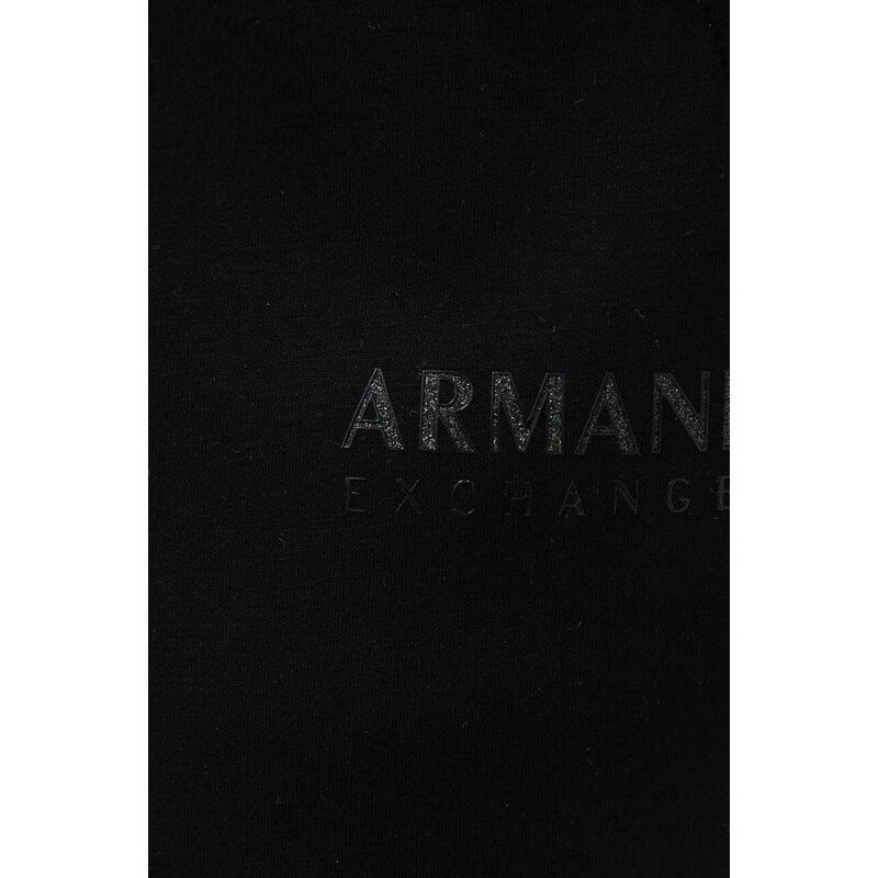 Tepláky Armani Exchange černá barva, hladké, 3DYP77 YJEPZ