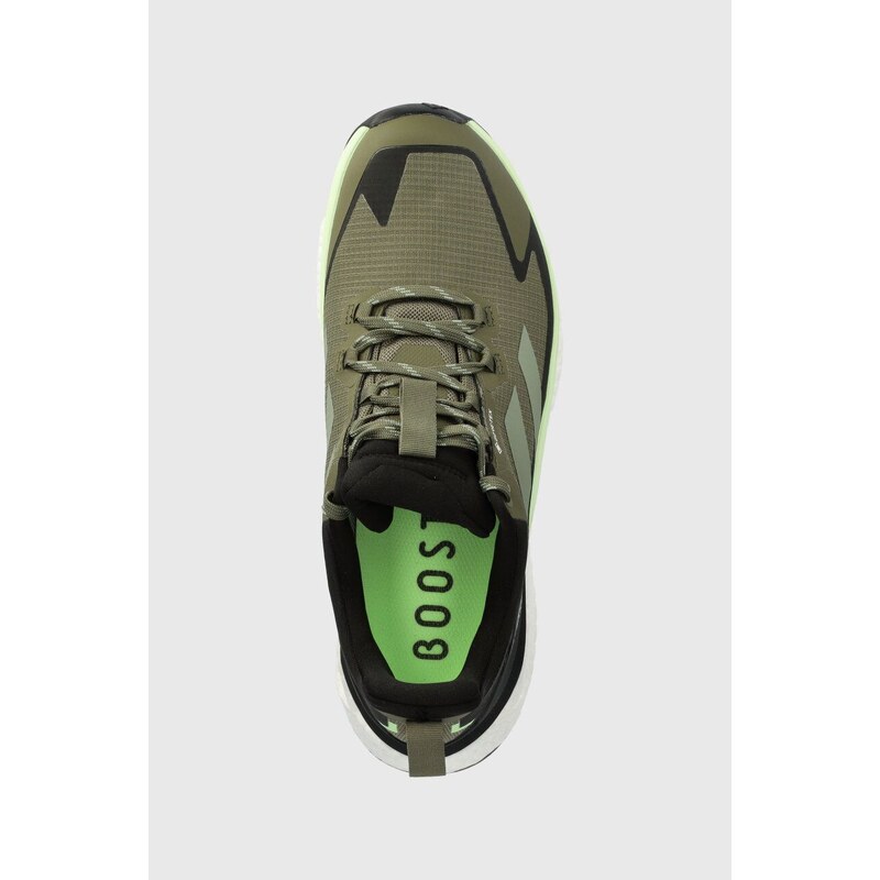 Boty adidas TERREX Free Hiker 2 Low GTX pánské, zelená barva, IE5104