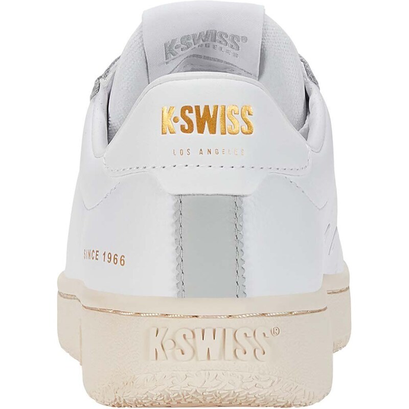 Kožené sneakers boty K-Swiss SLAMMKLUB CC bílá barva, 98911.135.M