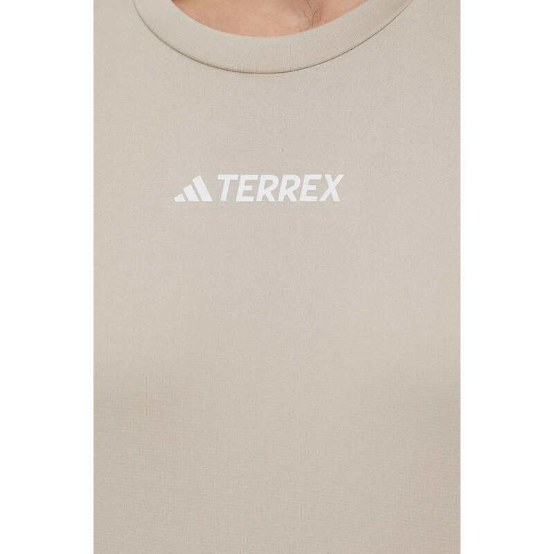 Sportovní tričko adidas TERREX Multi béžová barva, IP4779