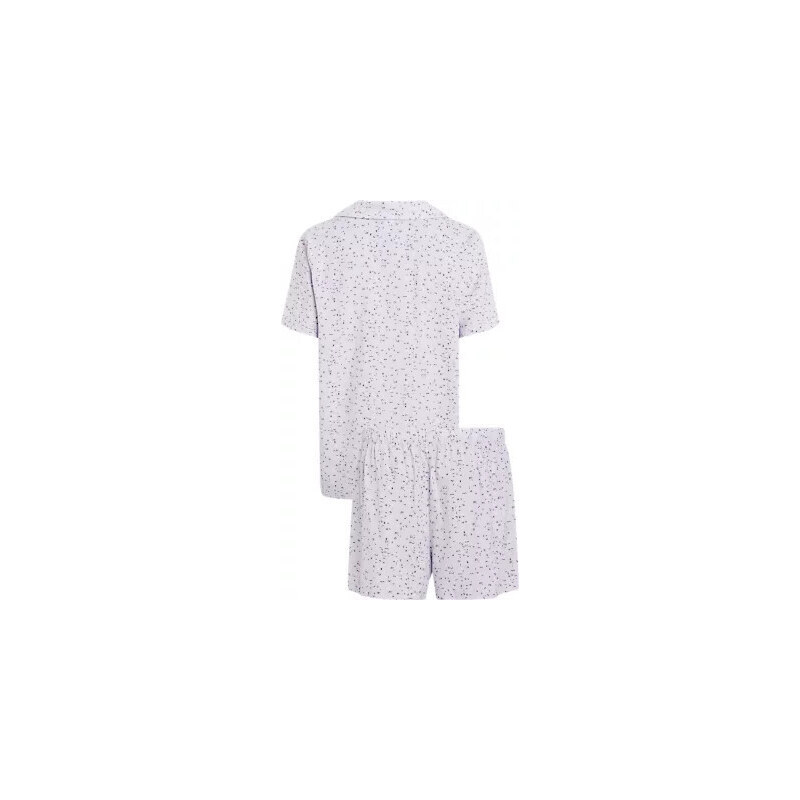 Dámské pyžamo WOVEN SHORT SET 000QS6967E LNU sv. fialové - Calvin Klein