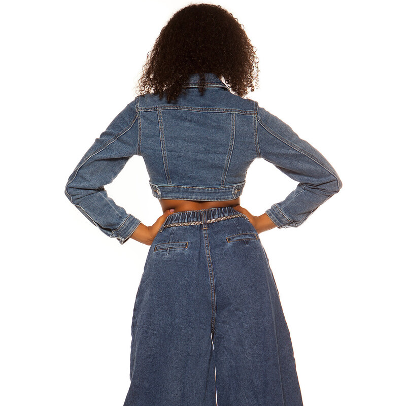Style fashion Trendy krátká džínová bunda